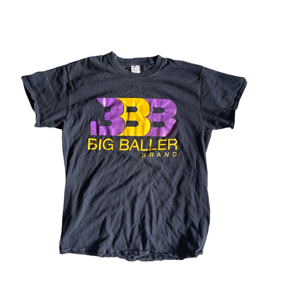 Mens Big Baller Brand Black Basketball T-Shirt Medium